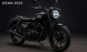Read more about the article EICMA 2025: Royal Enfield Bullet 650 Debuts with LED DRL Headlamp and Twin-Downtube Chassis