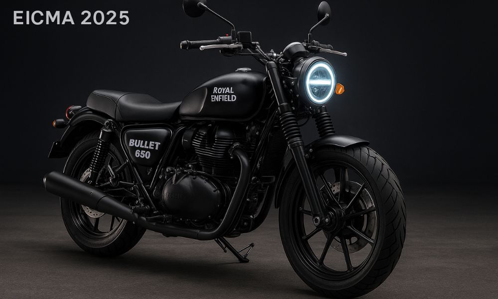 Read more about the article EICMA 2025: Royal Enfield Bullet 650 Debuts with LED DRL Headlamp and Twin-Downtube Chassis