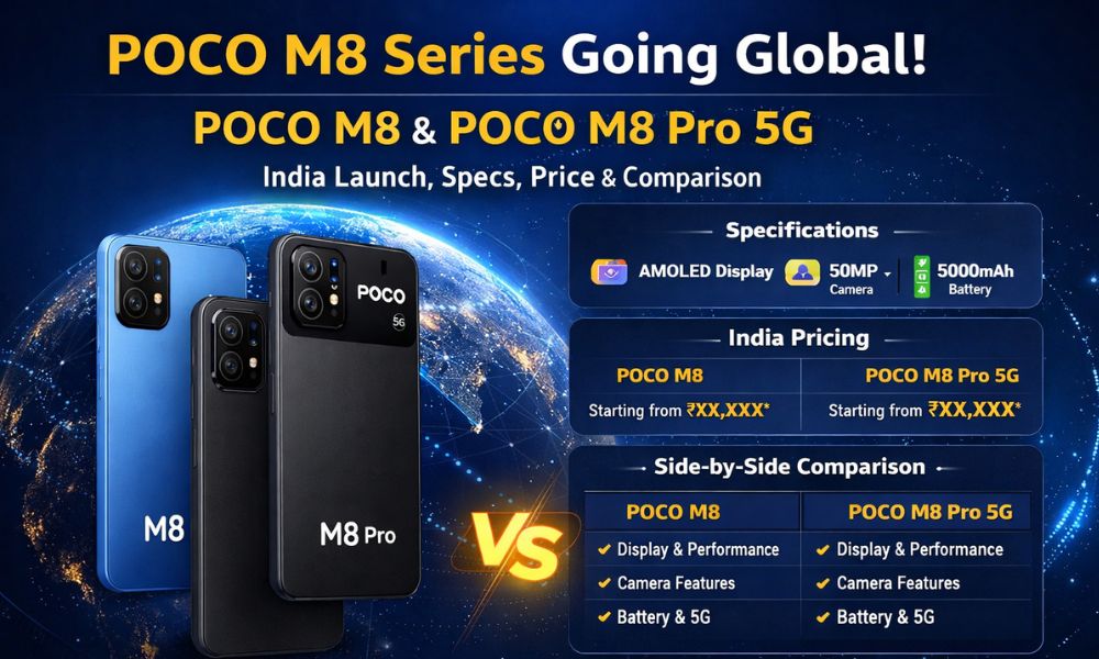 POCO M8 Series Going Global: POCO M8 & POCO M8 Pro 5G India Launch, Specs, Price & Comparison