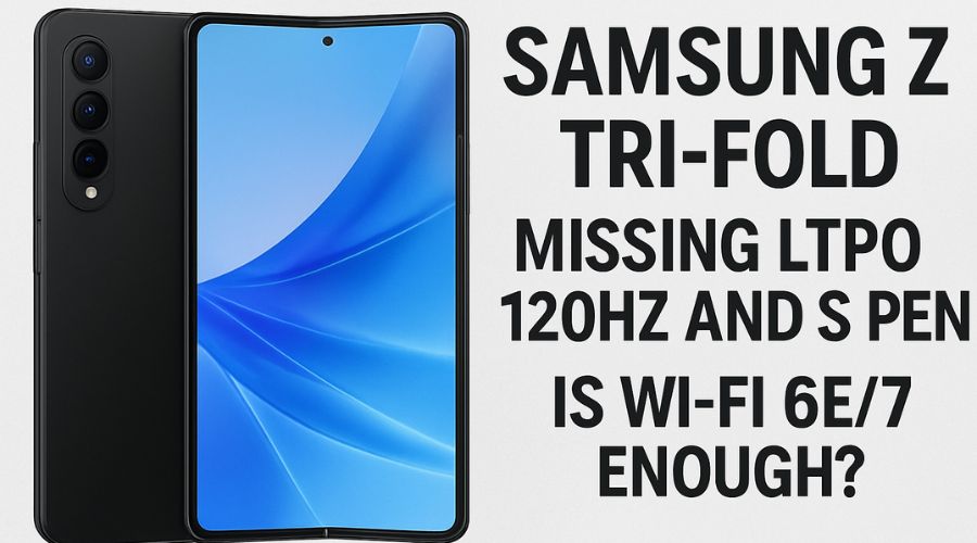 Samsung Z TriFold: Missing LTPO 120Hz and S Pen—Is Wi-Fi 6E/7 Enough?