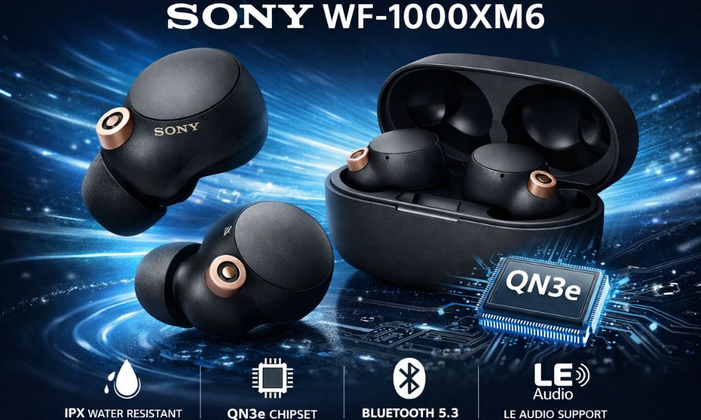 Sony WF-1000XM6: Featuring IPX Protection, QN3e Chipset, Bluetooth 5.3, and LE Audio Support