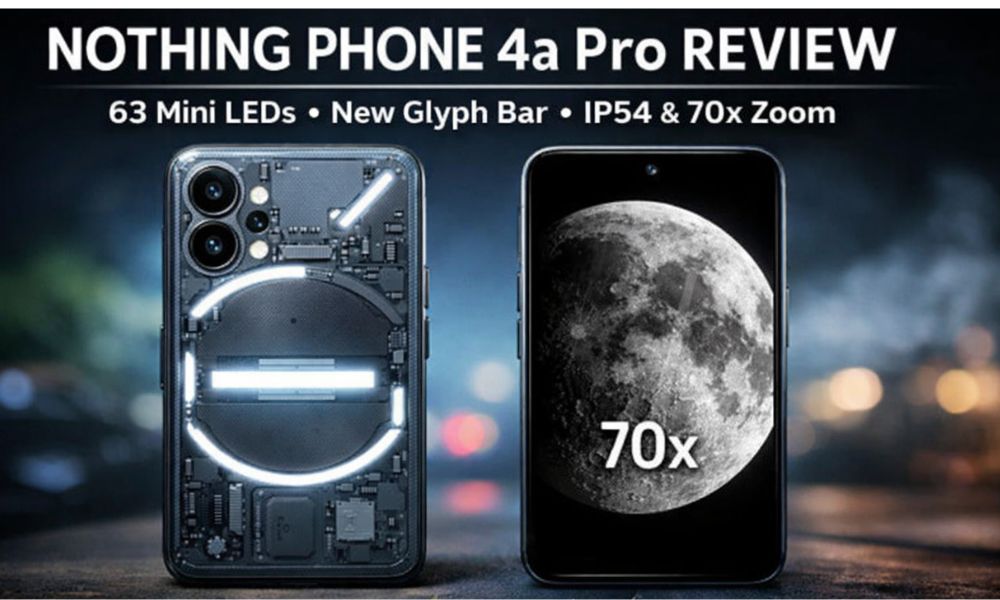 Nothing Phone 4a Pro Review: 63 Mini LEDs, New Glyph Bar , IP54 & 70x Zoom