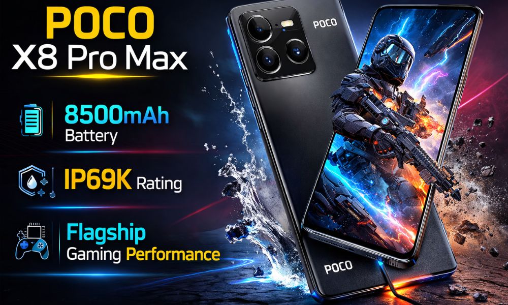 POCO X8 Pro Max: 8500mAh Battery, IP69K Rating and Flagship Gaming Performance