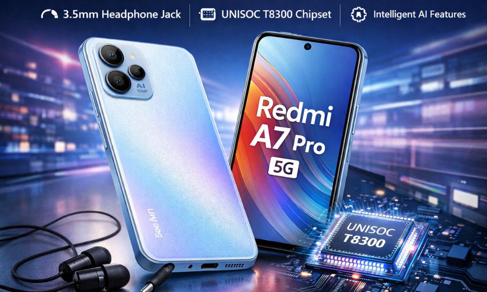 Redmi A7 Pro 5G with 3.5mm Headphone Jack, Unisoc T8300 Chipset, and Intelligent AI Features