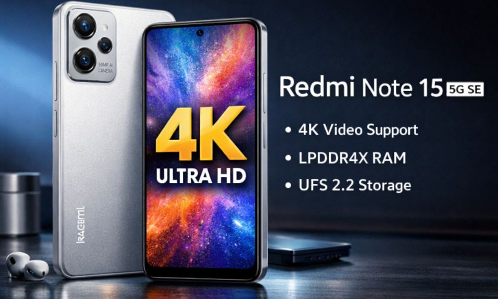 Xiaomi Redmi Note 15 5G SE with 4K Support, LPDDR4X RAM & UFS 2.2 Storage