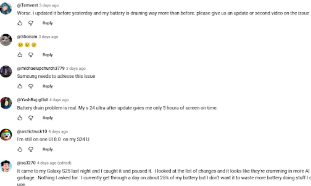 Battery Drain Issue After One UI 8.5 Update