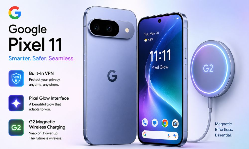 Google Pixel 11: Built-In VPN, Pixel Glow Interface, and G2 Magnetic Wireless Charging