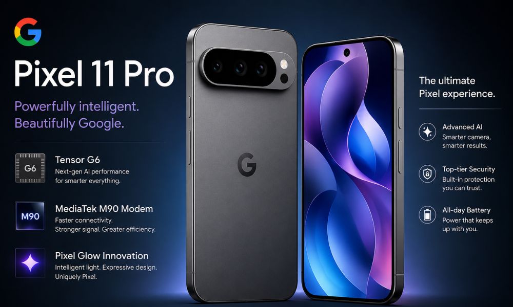 Google Pixel 11 Pro with Tensor G6, MediaTek M90 Modem, and Pixel Glow Innovation