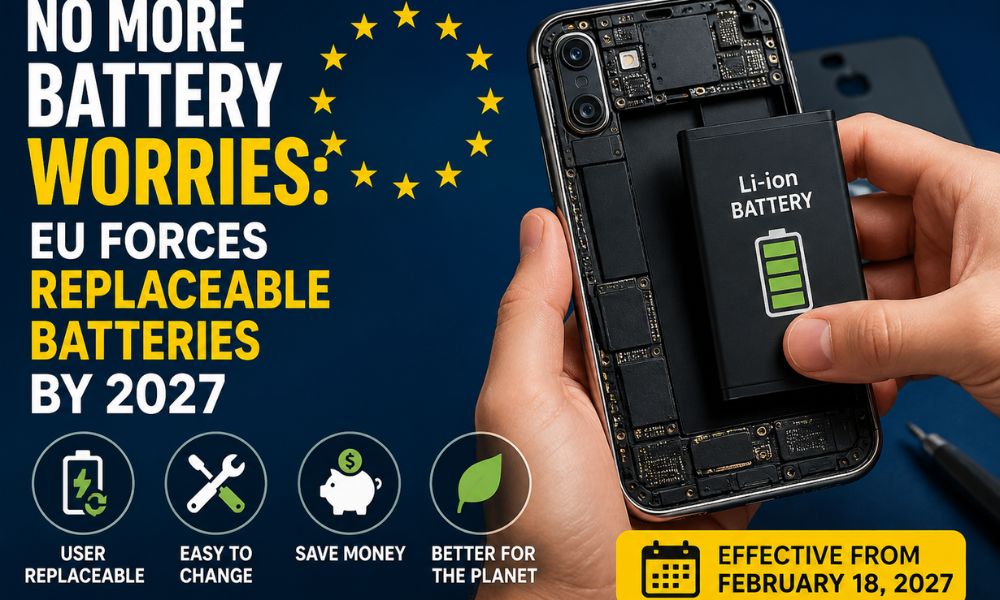 No More Battery Worries: EU Forces Replaceable Batteries by 2027