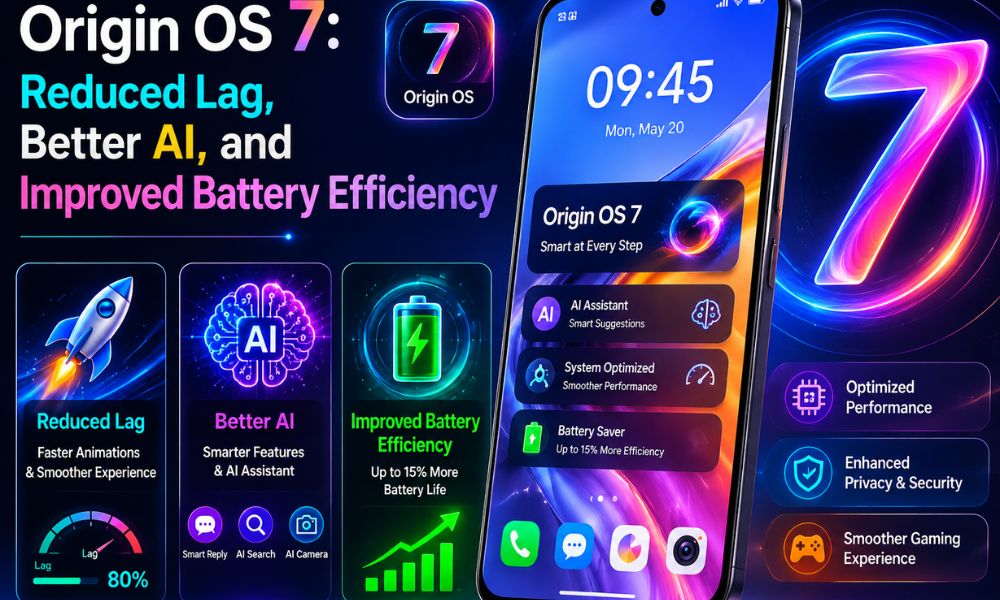 Origin OS 7: Reduced Lag, Better AI, and Improved Battery Efficiency