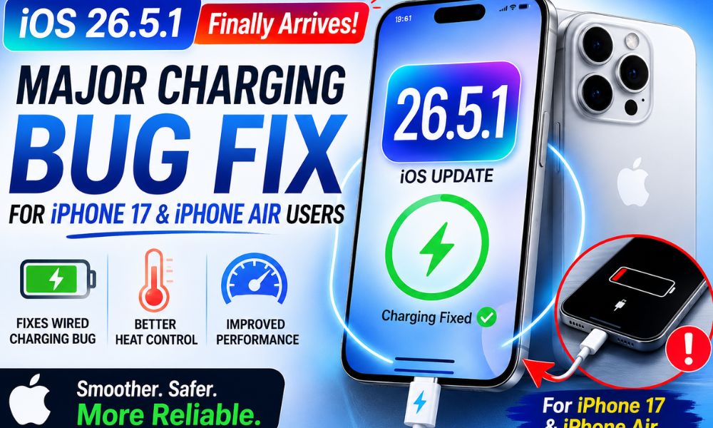 iOS 26.5.1 Finally Arrives: Major Charging Bug Fix for iPhone 17 and iPhone Air Users