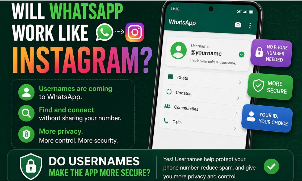 Will WhatsApp Work Like Instagram? Do Usernames Make the App More Secure?