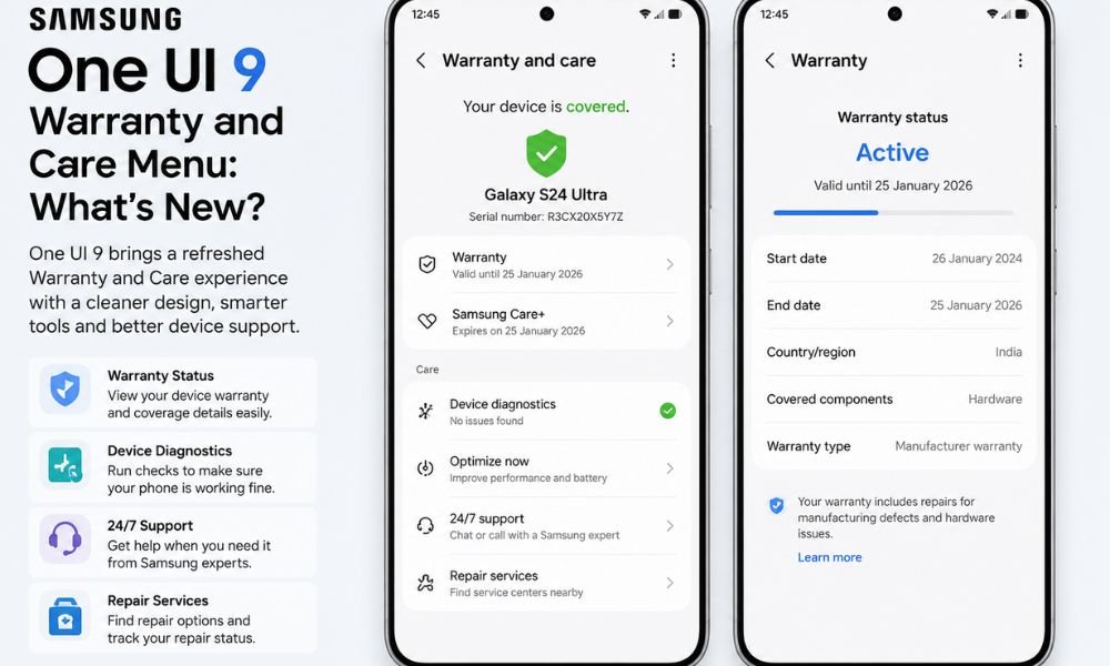 Samsung One UI 9 Warranty and Care Menu: What’s New?