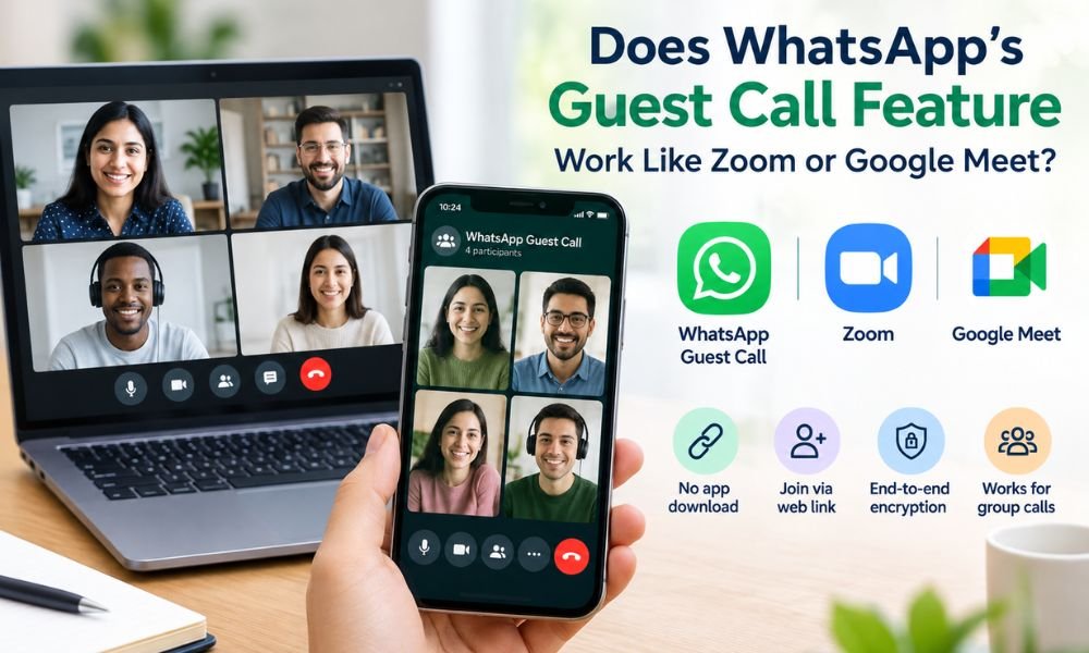 Does WhatsApp’s Guest Call Feature Work Like Zoom or Google Meet?