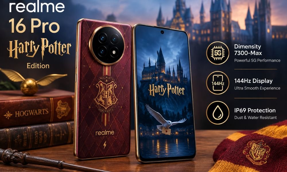 Realme 16 Pro Harry Potter Edition with Dimensity 7300-Max, 144Hz Display and IP69 Protection